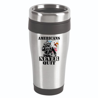 Americans Never Quit Veteran 16oz Travel Tumbler