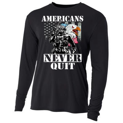 Americans Never Quit Veteran Cooling Performance Long Sleeve Crew