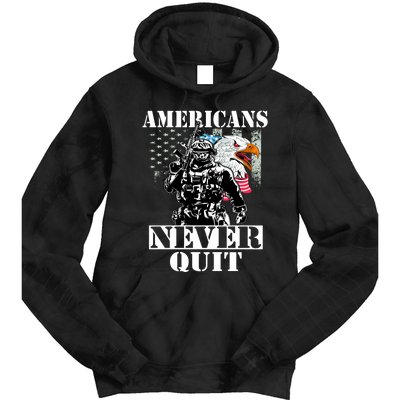 Americans Never Quit Veteran Tie Dye Hoodie