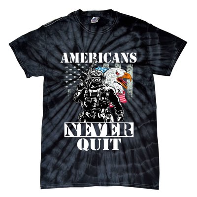 Americans Never Quit Veteran Tie-Dye T-Shirt