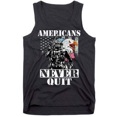 Americans Never Quit Veteran Tank Top