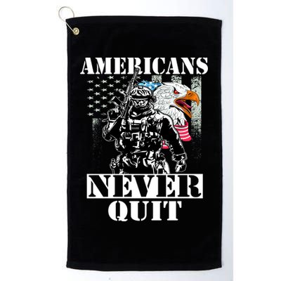 Americans Never Quit Veteran Golf Towel