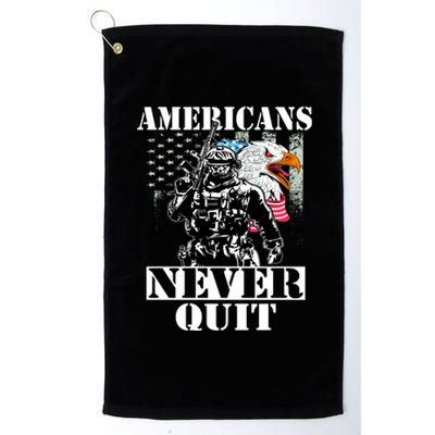 Americans Never Quit Veteran Platinum Collection Golf Towel