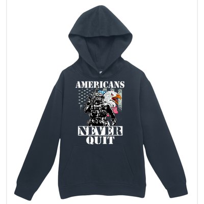 Americans Never Quit Veteran Urban Pullover Hoodie