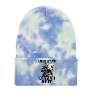 Americans Never Quit Veteran Tie Dye 12in Knit Beanie