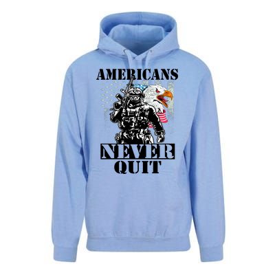 Americans Never Quit Veteran Unisex Surf Hoodie