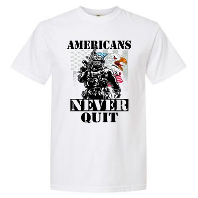 Americans Never Quit Veteran Garment-Dyed Heavyweight T-Shirt