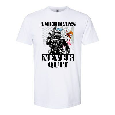 Americans Never Quit Veteran Softstyle® CVC T-Shirt