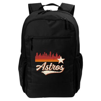 A.S.T.R.O..S Name Retro Style City Skyline 70s 80s Daily Commute Backpack