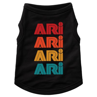 Ari Name Retro Given Name Colorful Inline Font Doggie Tank