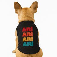 Ari Name Retro Given Name Colorful Inline Font Doggie Tank