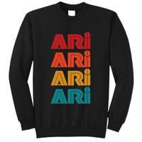 Ari Name Retro Given Name Colorful Inline Font Sweatshirt
