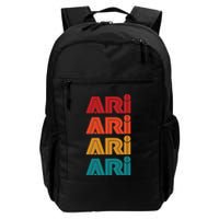 Ari Name Retro Given Name Colorful Inline Font Backpack