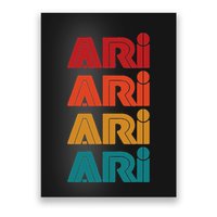 Ari Name Retro Given Name Colorful Inline Font Poster