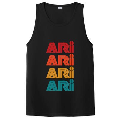 Ari Name Retro Given Name Colorful Inline Font PosiCharge Competitor Tank