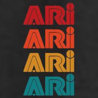 Ari Name Retro Given Name Colorful Inline Font Trucker Hat