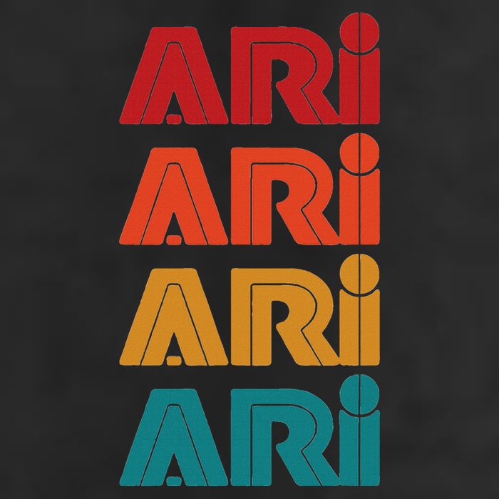 Ari Name Retro Given Name Colorful Inline Font Trucker Hat