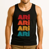 Ari Name Retro Given Name Colorful Inline Font Tank Top