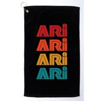 Ari Name Retro Given Name Colorful Inline Font Golf Towel
