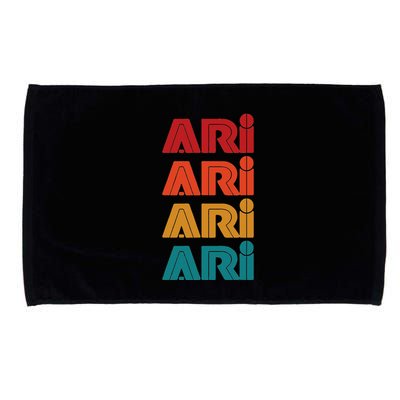 Ari Name Retro Given Name Colorful Inline Font Microfiber Hand Towel