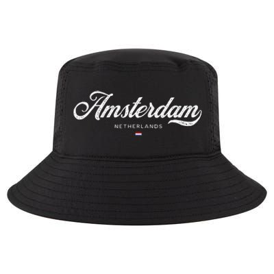 Amsterdam Netherlands Retro Vintage Cool Comfort Performance Bucket Hat