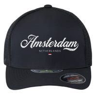 Amsterdam Netherlands Retro Vintage Flexfit Unipanel Trucker Cap