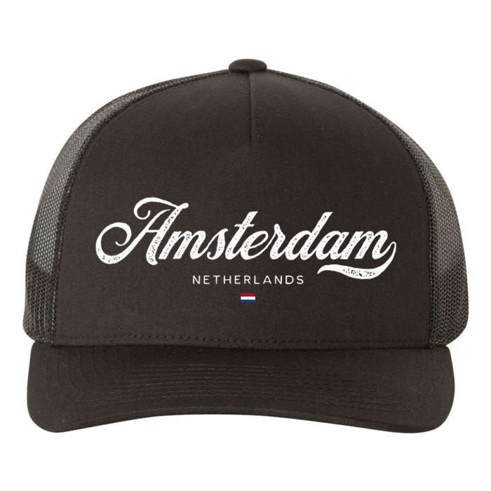 Amsterdam Netherlands Retro Vintage Yupoong Adult 5-Panel Trucker Hat