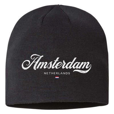 Amsterdam Netherlands Retro Vintage Sustainable Beanie