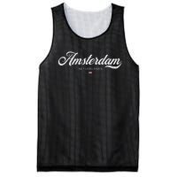 Amsterdam Netherlands Retro Vintage Mesh Reversible Basketball Jersey Tank