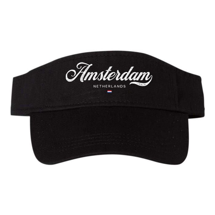 Amsterdam Netherlands Retro Vintage Valucap Bio-Washed Visor