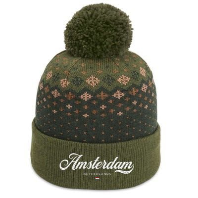 Amsterdam Netherlands Retro Vintage The Baniff Cuffed Pom Beanie