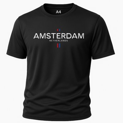 Amsterdam Netherlands Retro Vintage Cooling Performance Crew T-Shirt