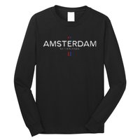 Amsterdam Netherlands Retro Vintage Long Sleeve Shirt