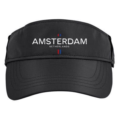 Amsterdam Netherlands Retro Vintage Adult Drive Performance Visor