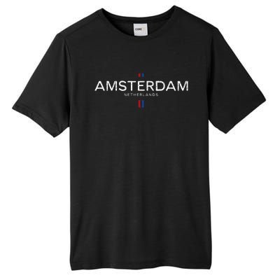 Amsterdam Netherlands Retro Vintage Tall Fusion ChromaSoft Performance T-Shirt