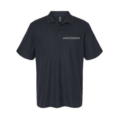 Amsterdam Netherlands Retro Vintage Softstyle Adult Sport Polo