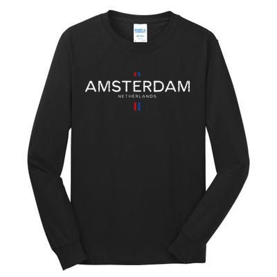 Amsterdam Netherlands Retro Vintage Tall Long Sleeve T-Shirt