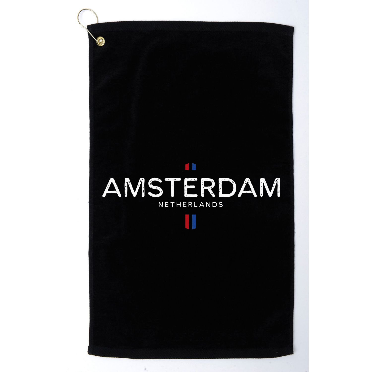 Amsterdam Netherlands Retro Vintage Golf Towel