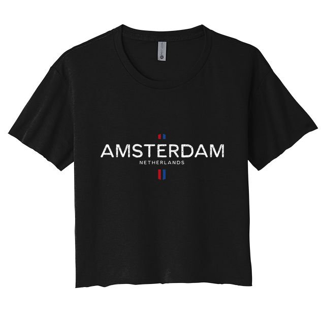 Amsterdam Netherlands Retro Vintage Crop Top