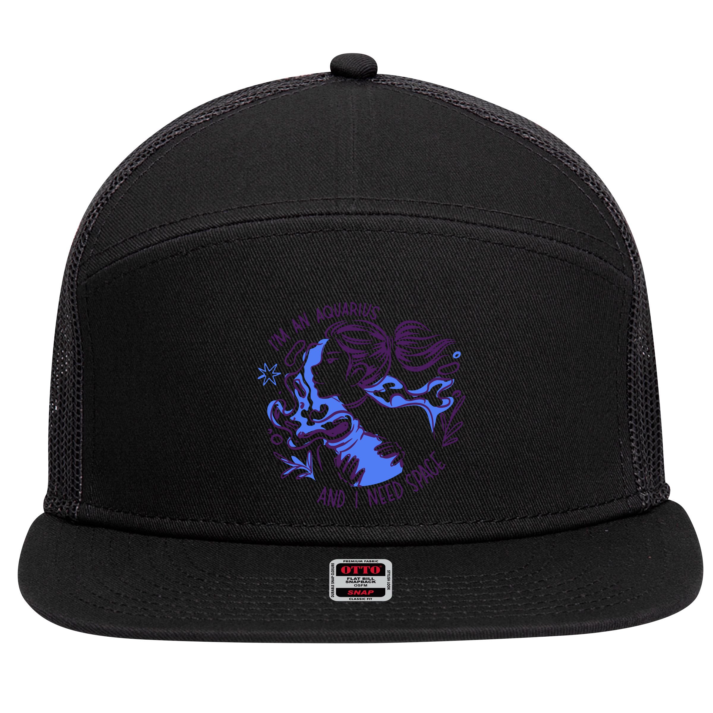Aquarius Need Space Female 7 Panel Mesh Trucker Snapback Hat