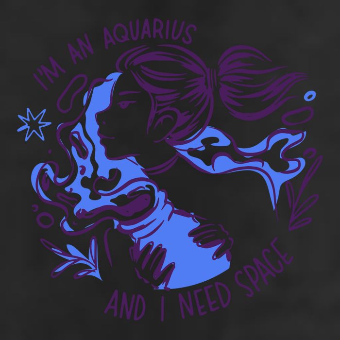 Aquarius Need Space Female 7 Panel Mesh Trucker Snapback Hat
