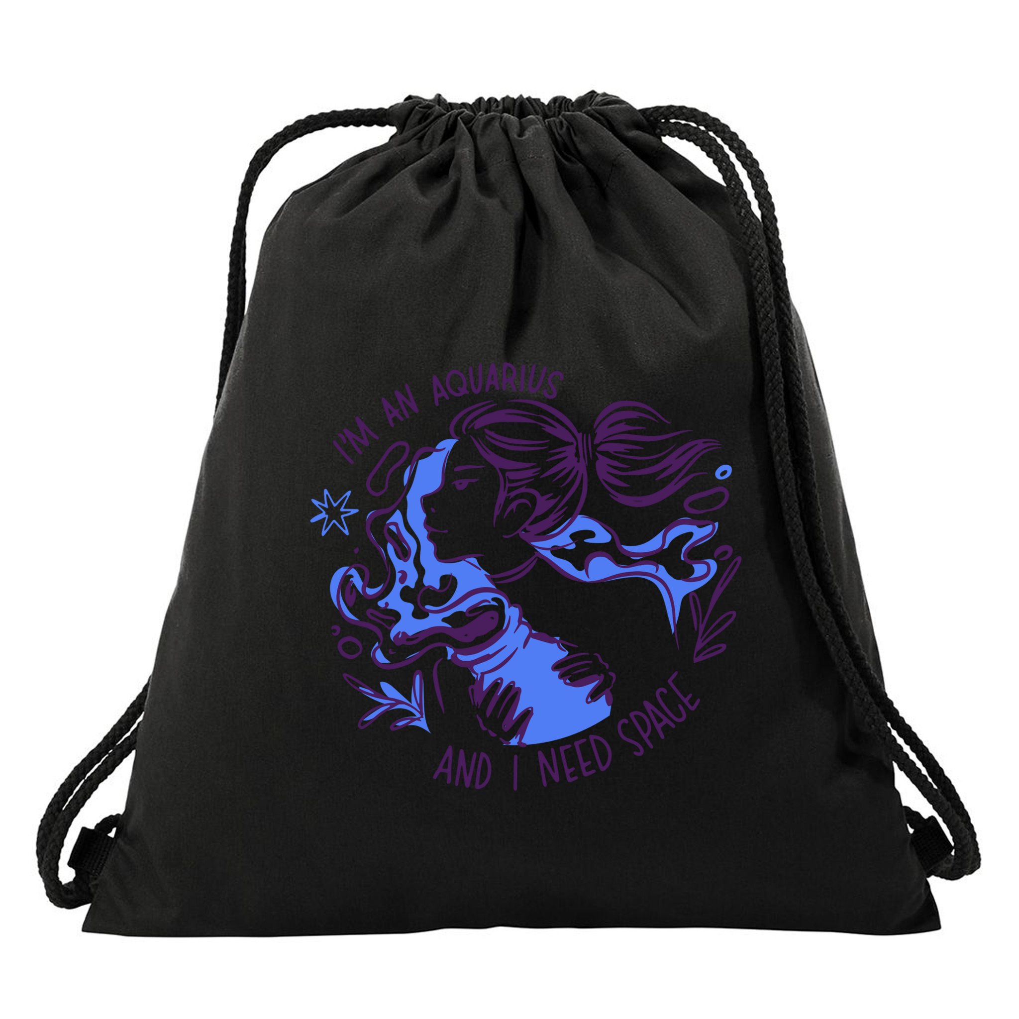 Aquarius Need Space Female Drawstring Bag