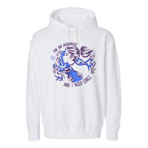 Aquarius Need Space Female Garment-Dyed Fleece Hoodie