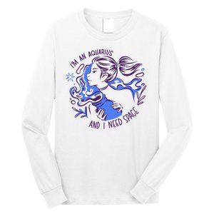 Aquarius Need Space Female Long Sleeve Shirt