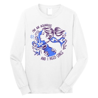 Aquarius Need Space Female Long Sleeve Shirt