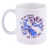 Aquarius Need Space Female 11oz C Handle Ceramic Mug