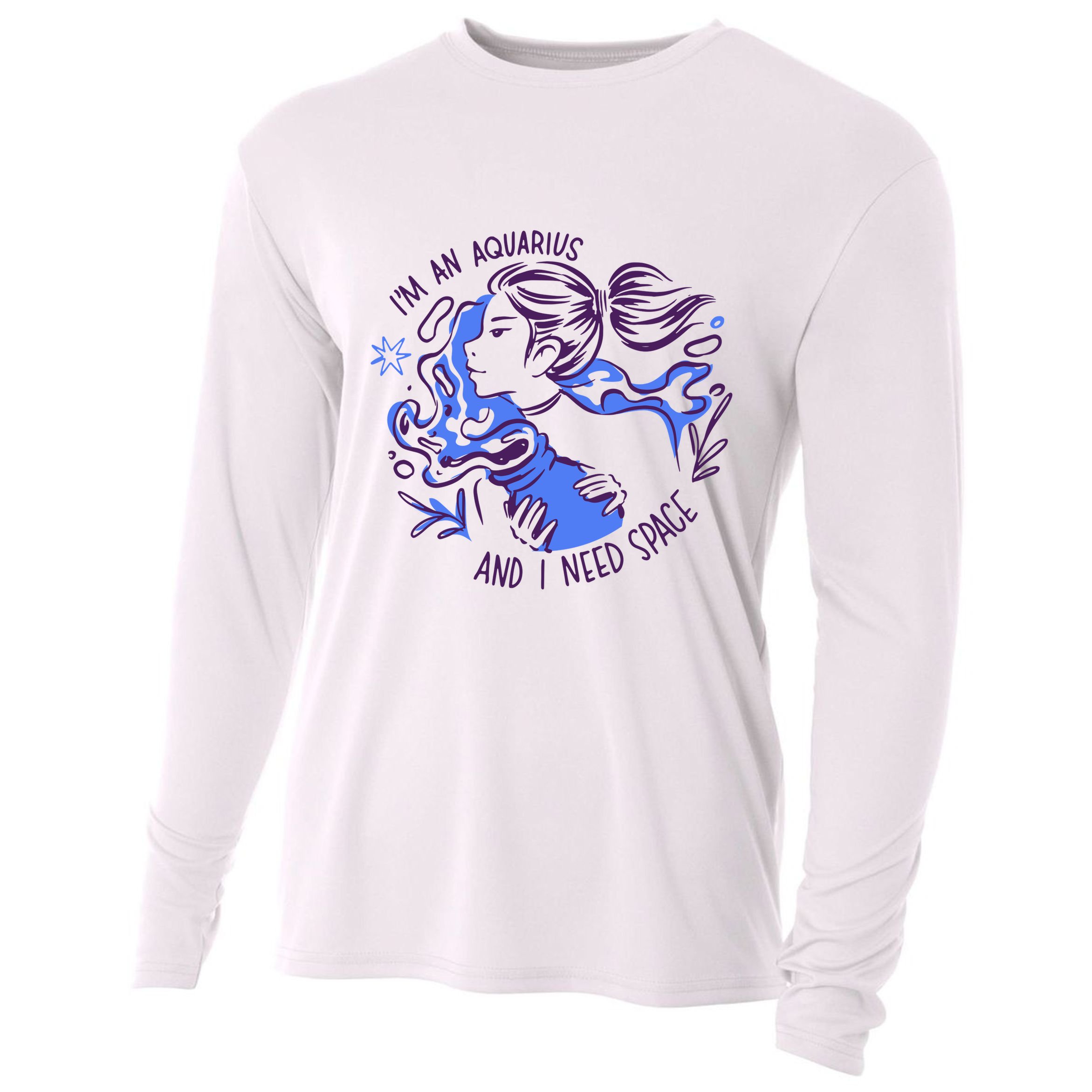 Aquarius Need Space Female Cooling Performance Long Sleeve Crew