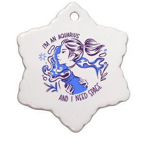 Aquarius Need Space Female Ceramic Star Ornament