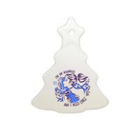 Aquarius Need Space Female Ceramic Tree Ornament