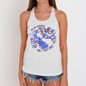 Aquarius Need Space Female Women's Knotted Racerback Tank